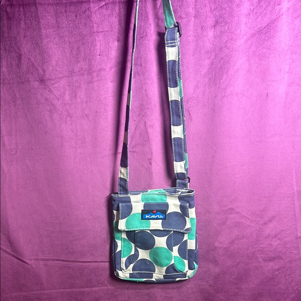 Kavu Green and Blue Crossbody Bag for Everyday Use